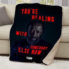 Load image into Gallery viewer, Fear The Walking Dead Season 6 Morgan Quote Sherpa Blanket