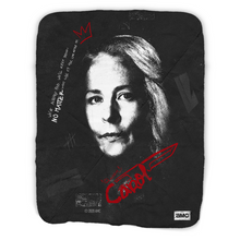 Load image into Gallery viewer, The Walking Dead Carol Graffiti Sherpa Blanket