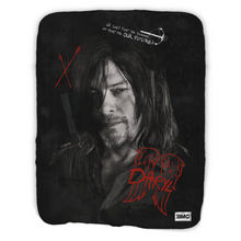 Load image into Gallery viewer, The Walking Dead Daryl Graffiti Sherpa Blanket