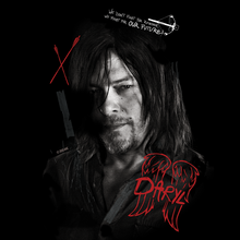 Load image into Gallery viewer, The Walking Dead Daryl Graffiti Throw Pillow