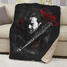 Load image into Gallery viewer, The Walking Dead Negan Graffiti Sherpa Blanket