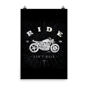 The Walking Dead Daryl Ride Don't Walk Premium Satin Poster