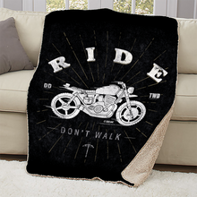 Load image into Gallery viewer, The Walking Dead Daryl Ride Don&#39;t Walk Sherpa Blanket
