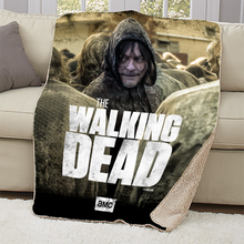Load image into Gallery viewer, The Walking Dead Daryl Season 10 Finale Sherpa Blanket
