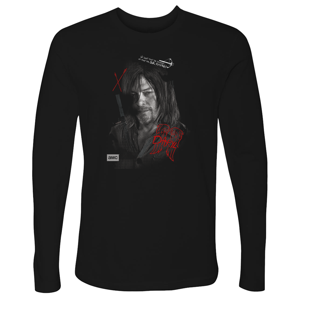 The Walking Dead Daryl Graffiti Adult Long Sleeve T-Shirt