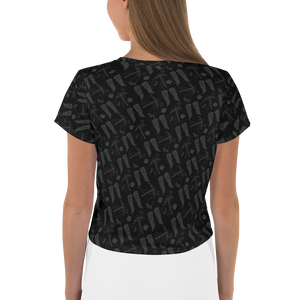 The Walking Dead Icons Women's All-Over Print Crop T-Shirt