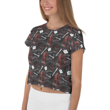 Load image into Gallery viewer, The Walking Dead Survival Women's All-Over Print Crop T-Shirt
