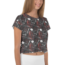 Load image into Gallery viewer, The Walking Dead Survival Women's All-Over Print Crop T-Shirt
