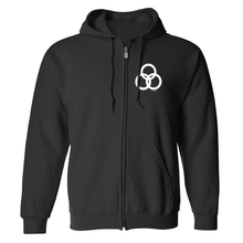 Load image into Gallery viewer, The Walking Dead: World Beyond Three Circle Entity Fleece Zip-Up Hooded Sweatshirt
