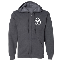 Load image into Gallery viewer, The Walking Dead: World Beyond Three Circle Entity Fleece Zip-Up Hooded Sweatshirt
