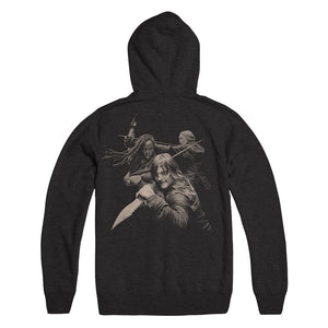 Daryl, Michonne, and Carol Duotone Hoodie with TWD Logo