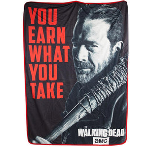 The Walking Dead Negan You Earn What You Take Sherpa Blanket