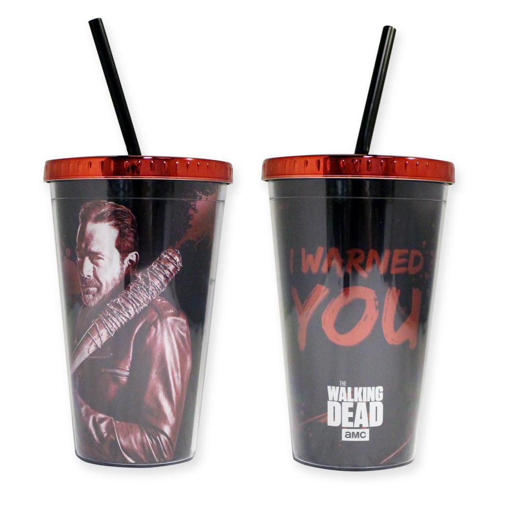 The Walking Dead Negan Warned You Cup and Straw