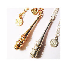 Load image into Gallery viewer, The Walking Dead Lucille Bat Shiny Silver Pendant by Love and Madness
